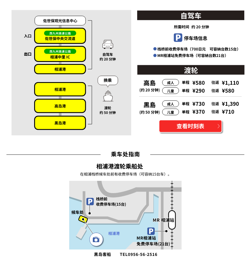 自驾车＋渡轮