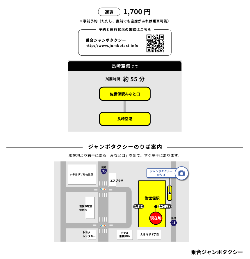 ジャンボタクシーで行く