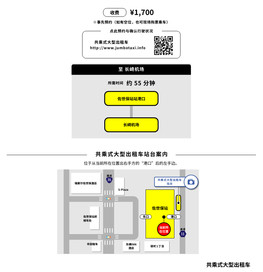 乘坐大型出租车前往