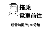 搭乘電車前往